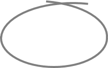 The third part of a hand-drawn oval shape in PowerPoint 365