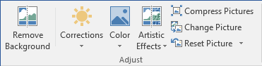 Adjusting picture characteristics - Microsoft Word 2016