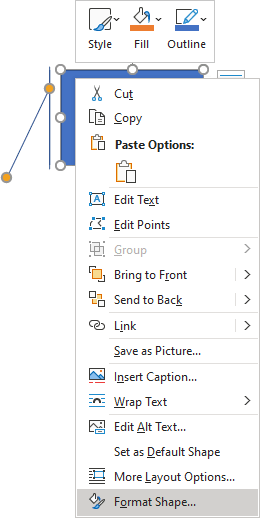 popup in Word 365