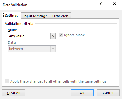 validation check excel