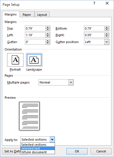 How To Use Different Page Orientations Inside One Document Microsoft Word 16