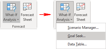 Goal Seek in Excel 365