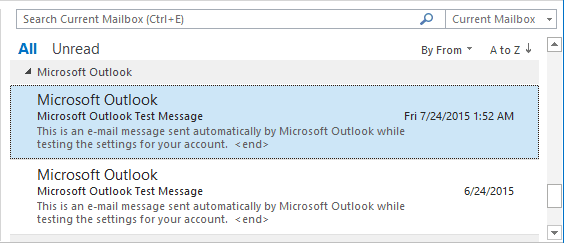 view messages from multiple accounts in outlook 2016