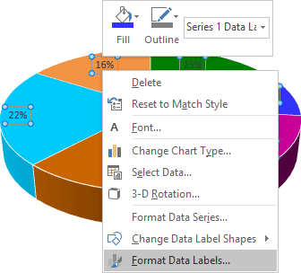 popup menu in Excel 2016