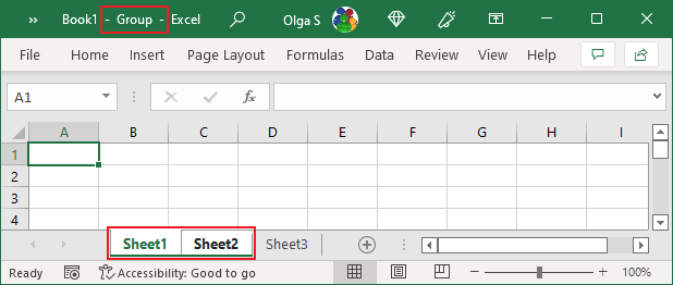 grouping and ungrouping sheets microsoft excel 365