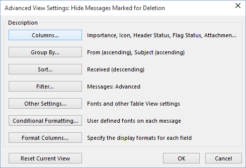 outlook conditional formatting follow up flag