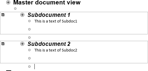 Creating Subdocuments Microsoft Word 2016 5297