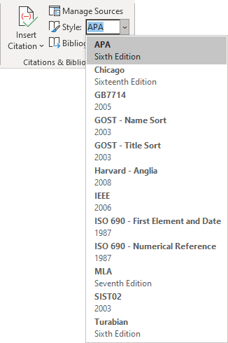 apa format citation in word