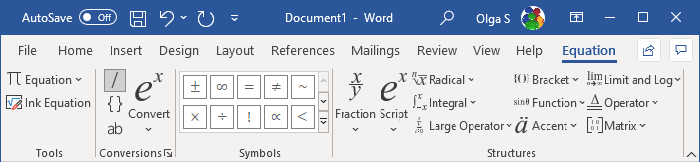 Working With Microsoft Equation Microsoft Word 365 4516