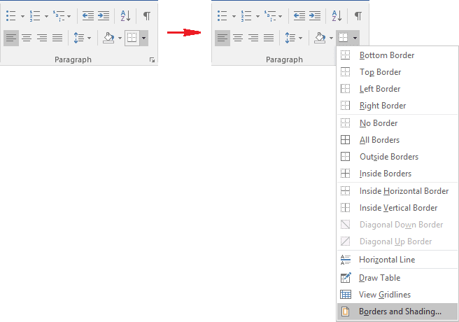 insert a horizontal line in word for mac 2016