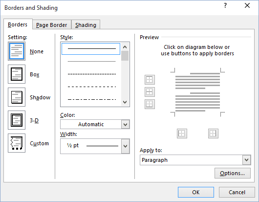 change document shaded style set in word