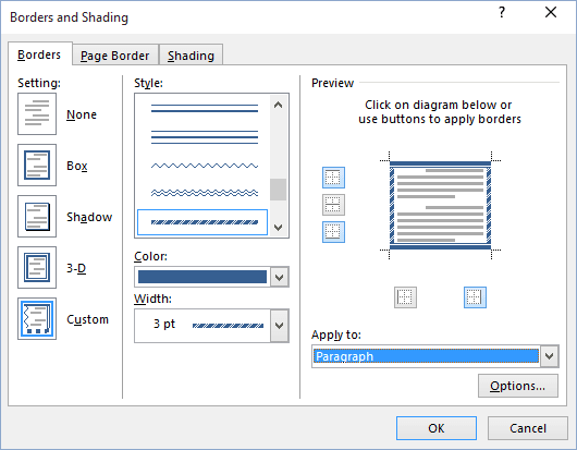 add a border in word for mac