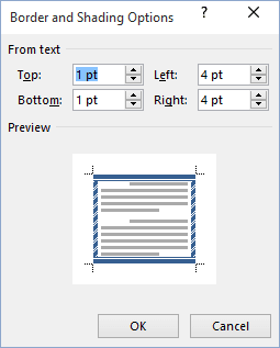 How to use paragraph borders and shading - Microsoft Word 2016