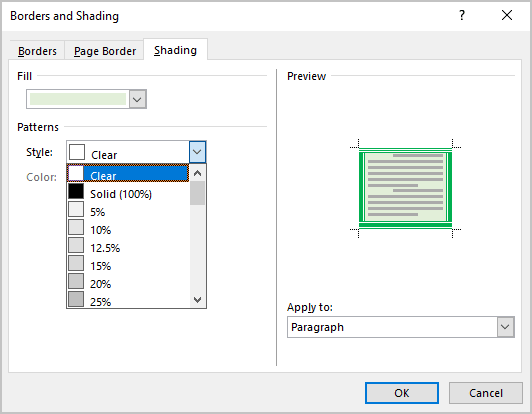 microsoft word 365 how do you import a custom border