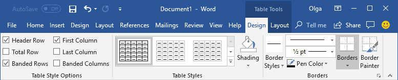 Calculations In The Table Microsoft Word 2016