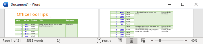 word 2016 for mac, make a tables header row print on every page