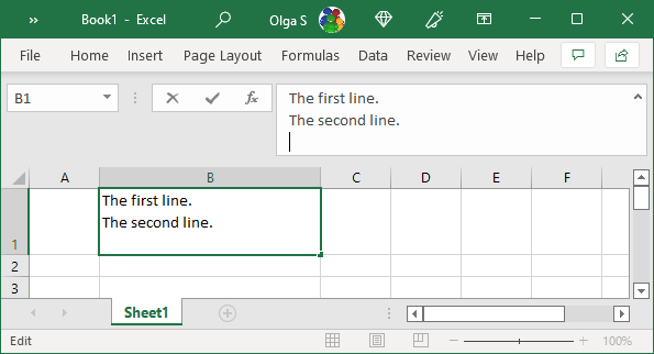 How To Add New Line In Excel Spreadsheet