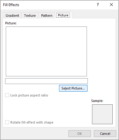 Fill Effects in Excel 365