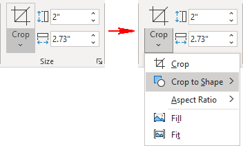 how to crop pictures in word