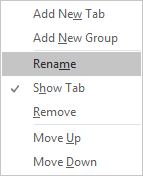 Tabs popup in PowerPoint 2016