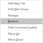 Groups popup in PowerPoint 2016