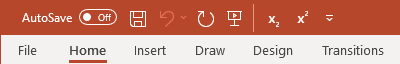 Quick Access Toolbar PowerPoint 365