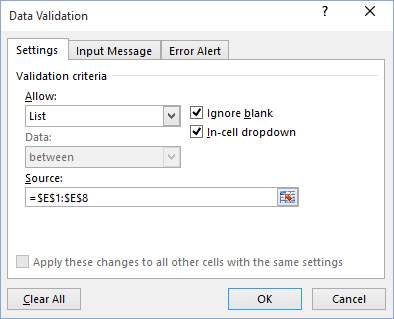 create a drop down list in excel