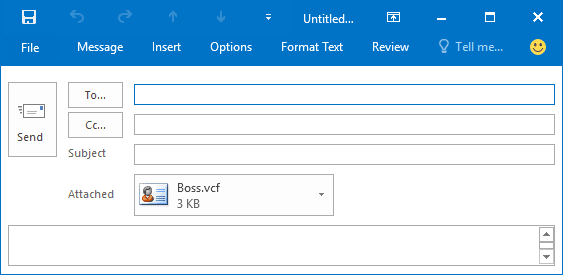 microsoft outlook business card picture