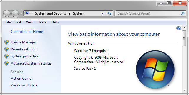 cannot access control panel windows 7