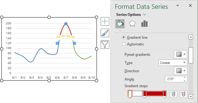 Gradient Fill in Excel 365