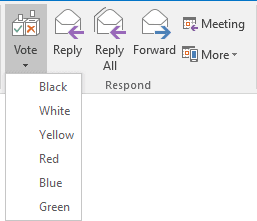 custom voting buttons outlook 2016