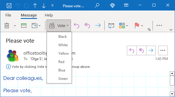 How to add and use voting buttons in Outlook - Microsoft Outlook 365