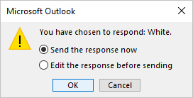 Warning message in Outlook 365