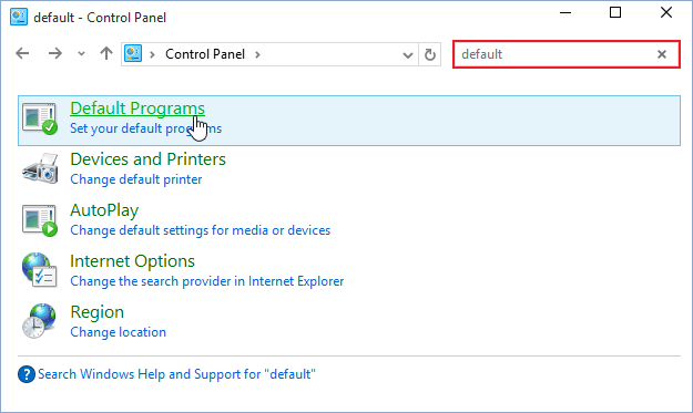 change default email app on win 10