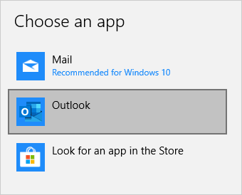 change default email app in windows 10