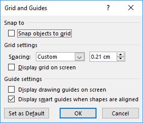 print gridlines in powerpoint 2016