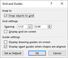 powerpoint change grid size