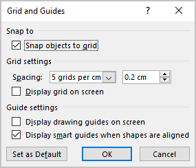 powerpoint change grid size