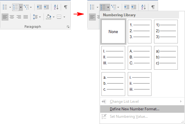 Customizing Numbered Lists Microsoft Word 2016