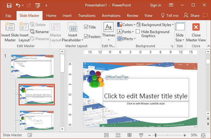 slide masterview in powerpoint for mac