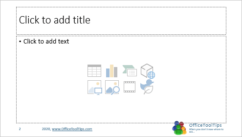 Master slide elements in PowerPoint 365