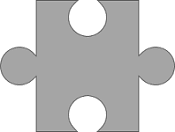 Simple puzzle piece in PowerPoint 2016