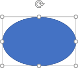 An oval shape in PowerPoint 2016