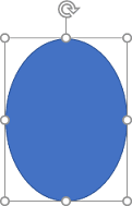 An oval shape in PowerPoint 2016