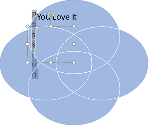 Text for Venn diagram in PowerPoint 365