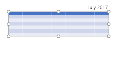 Table in PowerPoint 2016