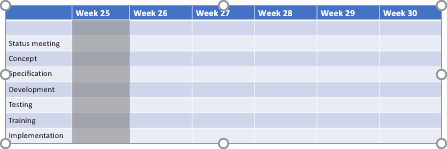 Split column in PowerPoint 2016