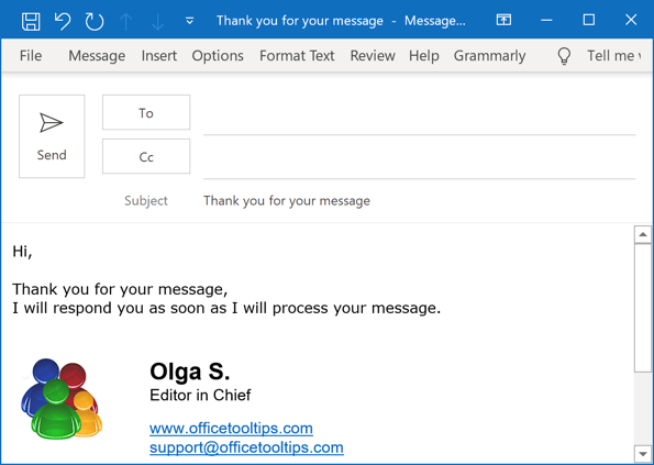 How to auto respond for some messages - Microsoft Outlook 365