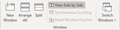 ms word split view side by side