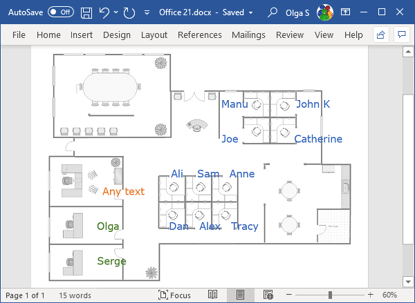 Schema Watermark with text in Word for Microsoft 365